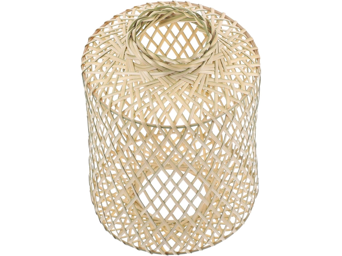 Luminária De Teto Em Bambu Trançado, Estilo Rústico, Decorativa E Leve.