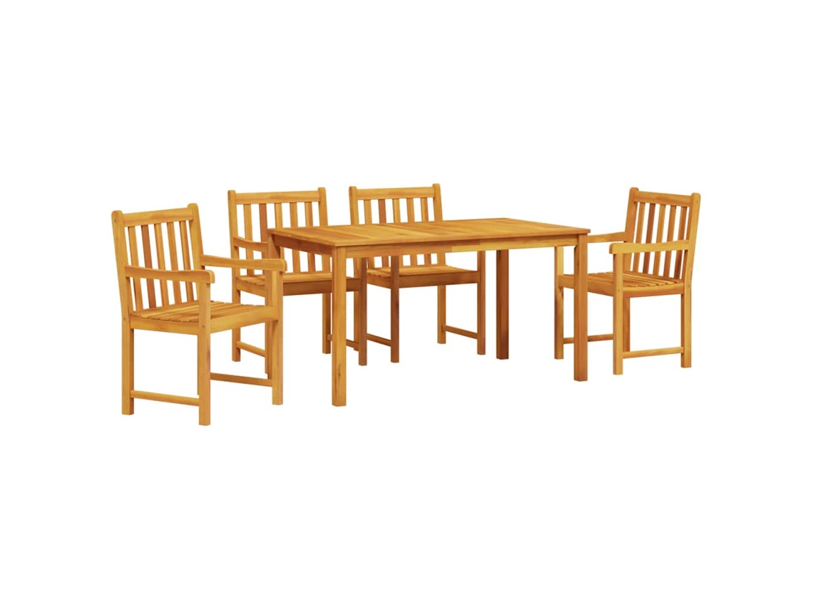 Maison Exclusive - Conjunto De Jantar Para Jardim 5 Unid. Castanho