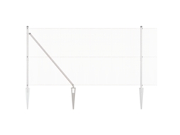 Conjunto 1 Painéis De Cerca Vidaxl Prateado Aço (25 X 1,2 M)
