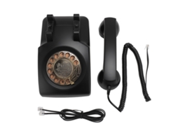 Mali telefone Rotativo Vintage Estilo 1960s Retro com Campainha Mecânica Fio Fixo para Casa Escritório Preto