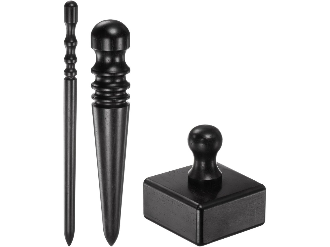 Ferram. de Polimento para Processamento de Couro, Madeira e Couro com Borda Polida, Alta Densidade, Preta AQUAFORGE