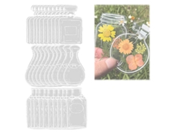 30pcs Marca página de Flores Secas Transparentes Diy Bonitos Material Pet Aproximadamente 30g