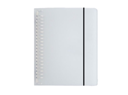 Tapa De Plástico Transparente Blanco Desmontable De Gran Capacidad Para Carpetas, Notas, Tamaño A5, 20 Agujeros (180 X 224 Mm/7,1 X 8,8 Pulgadas).