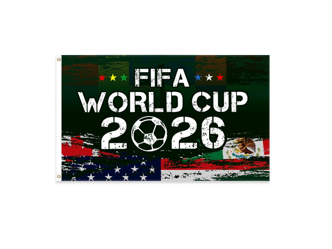 Bandeira do Mundial de 2026, com Design Resistente Ao Vento, Ideal para Eventos Esportivos, Festas e Uso Diário, 150 X 90 Cm STELASPLEN