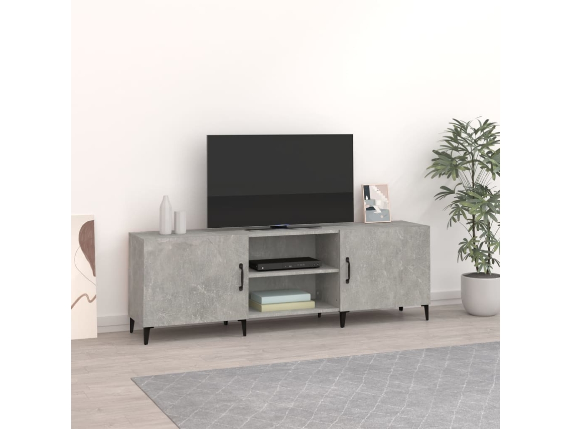 Móvel De Tv | Armário Para Tv | Suporte De Tv 150x30x50 Cm Derivados De Madeira Cinza Cimento Wsd252004 Lovely Home