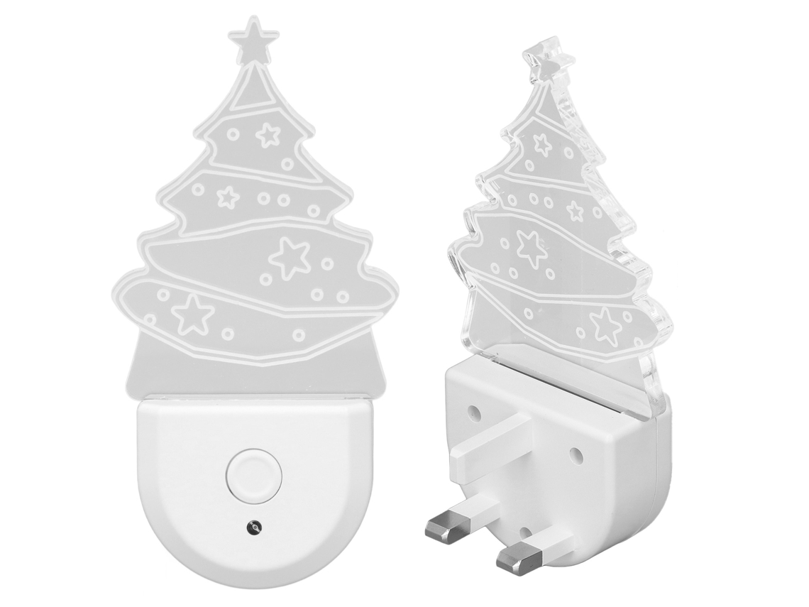 Árvore de Natal LED 2026 com Sensor de Movimento, Aumenta a Luz ao Anoitecer RGB, Plug and Play, Economia de Energia, 220V (Reino Unido)