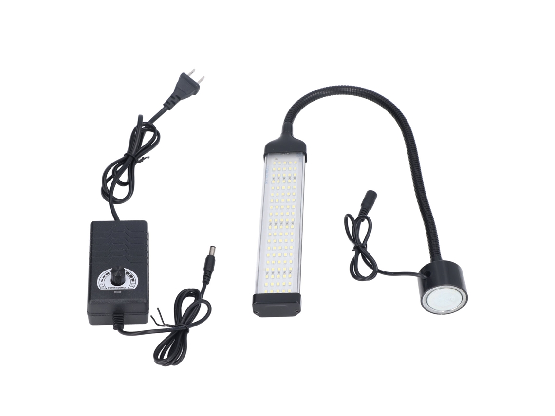 Rebe-lâmpada De Trabalho Led 21w Regulável Com Mangueira Flexível E Base Magnética Redonda Para Máquinas
