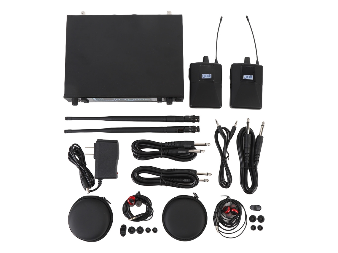 Sistema Iem Sem Fio Uhf 630 680mhz, Transmissão Um para dois, Monitoramento em Palco. EOOCOO