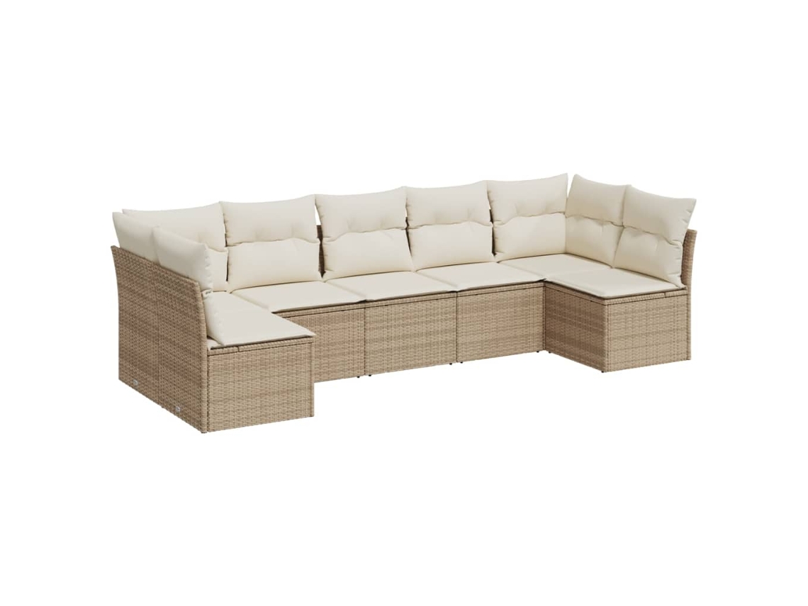 Garden Sofa Set, Garden Sofa Sets Vidaxl Bege Rattan / Vime (n/a)