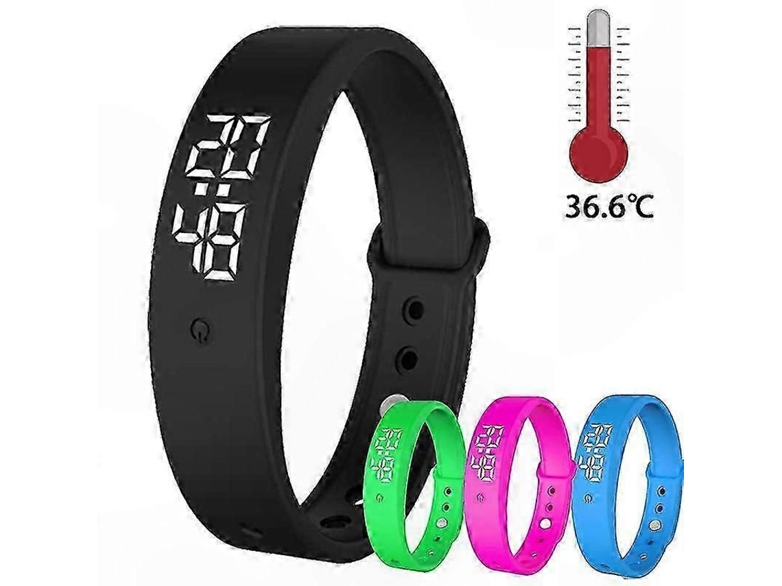 Pulseira Inteligente Com Alerta Vibratório, Monitoramento De Temperatura E Visor Preciso Para Lembretes Diários E Marcação Do Tempo.