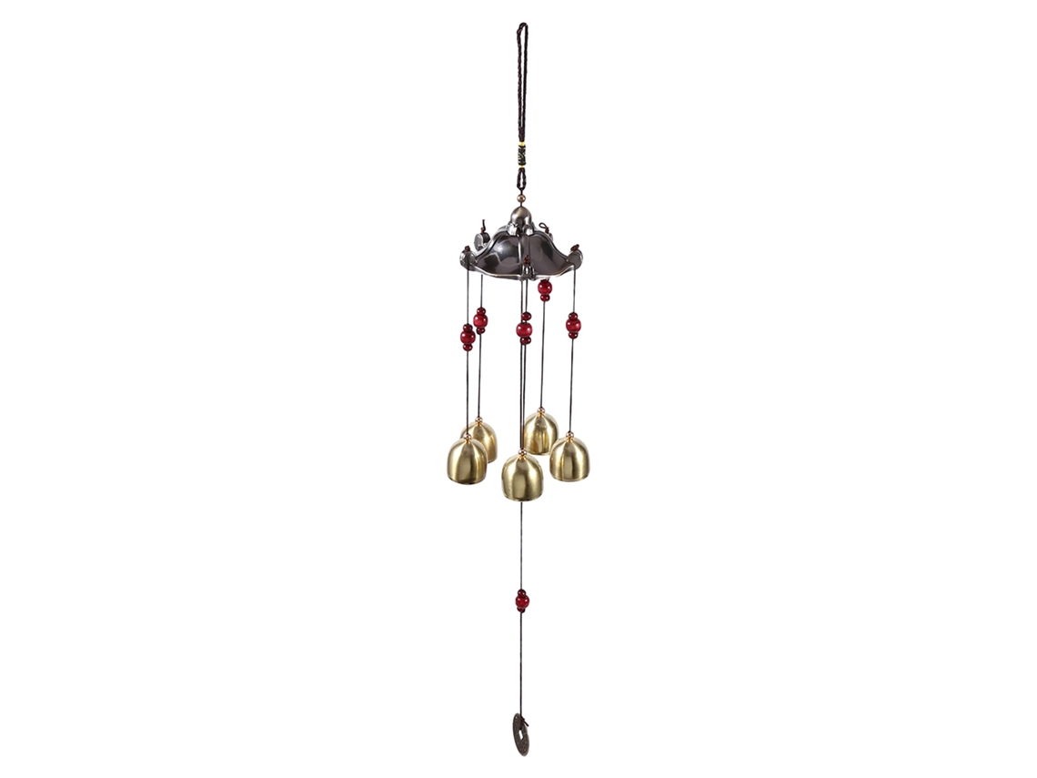 Campana De Viento De Metal Lucky Best Wishes Para Jardín Exterior Decoración Colgante Clásica