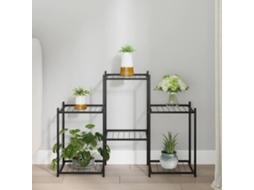 Vidaxl Suporte De Vasos 83x25x60 Cm Ferro Preto