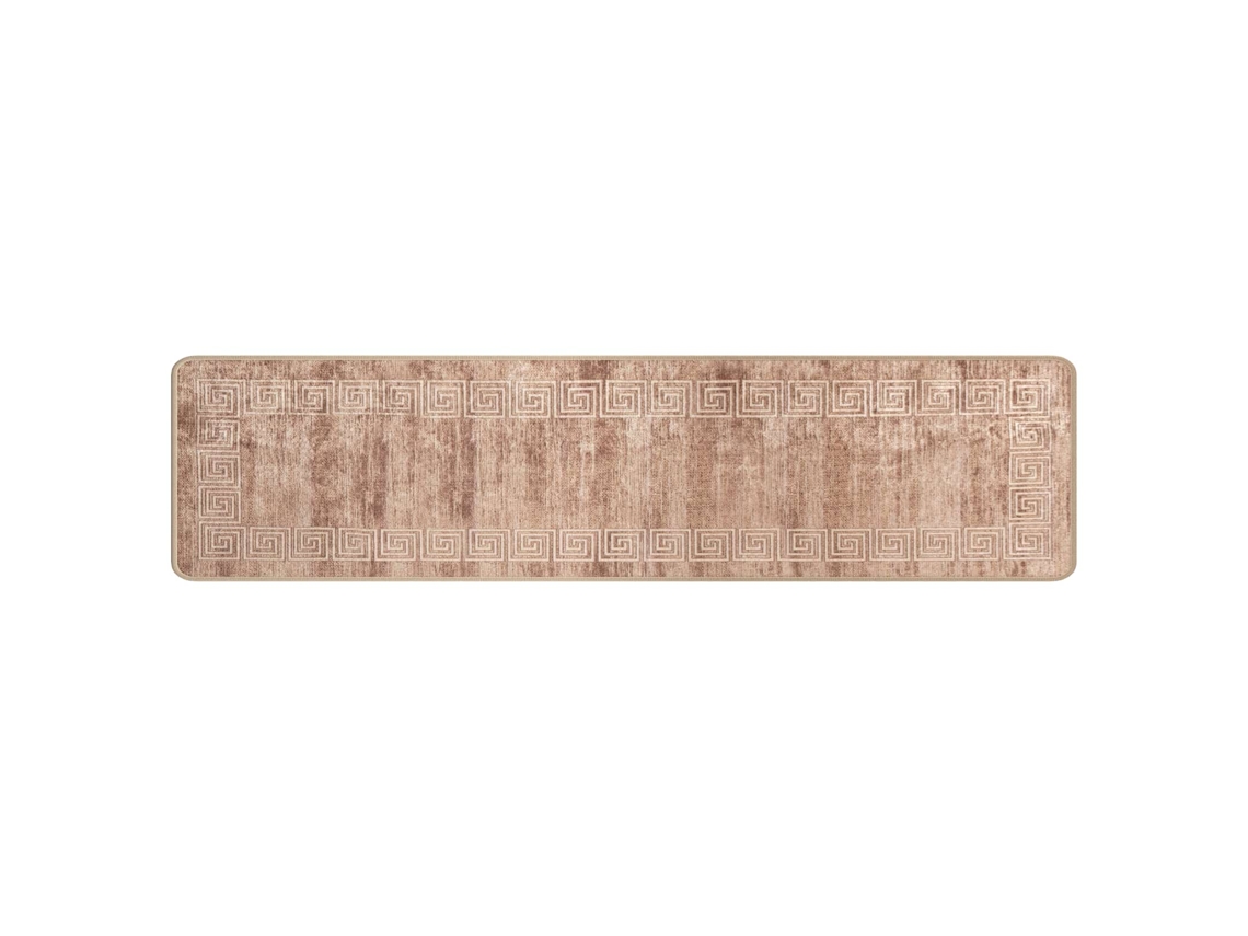 Conjunto 1 Tapete Runner Vidaxl Branco Poliéster (50 X 350 Cm)