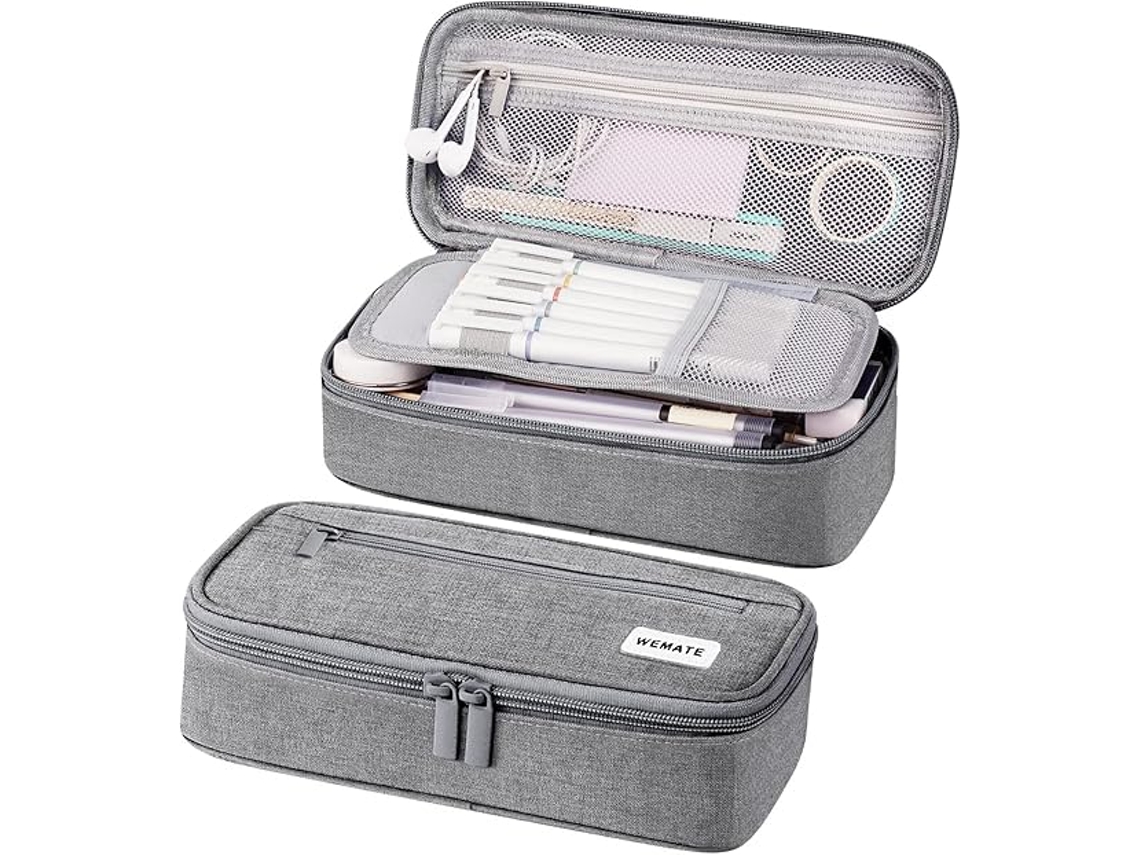Estojo Grande Para Lápis, Bolsa Lápis De Capacidade, Organizadora Canetas, Porta Lápis Alta Canetas Marca Texto Aquaforge