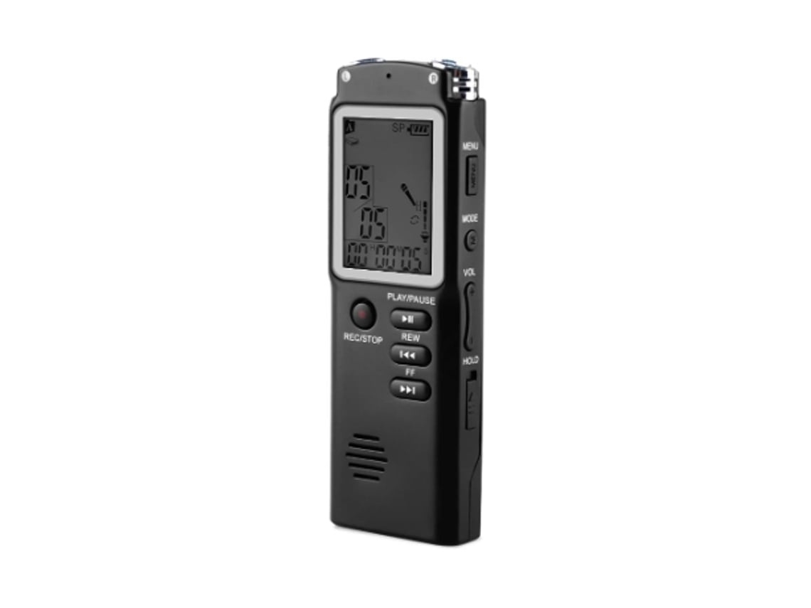 Lurelia Gravador De Voz Digital 16gb Com Usb Recarregável, Ativação Por Voz, Redução De Ruído Para Reuniões, Aulas, Palestras - Preto
