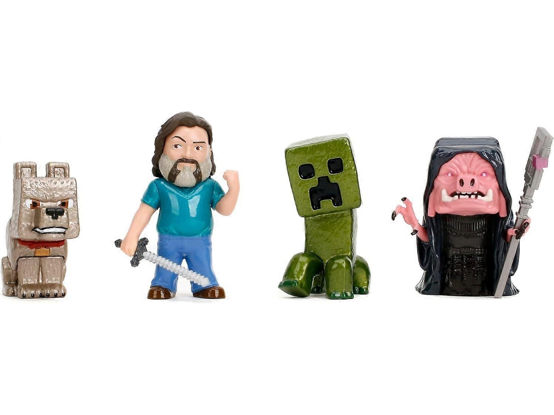 Conjunto De 4 Figuras De Die Cast Minecraft Filme Jada 2.5 Polegadas Para Criançasmulti