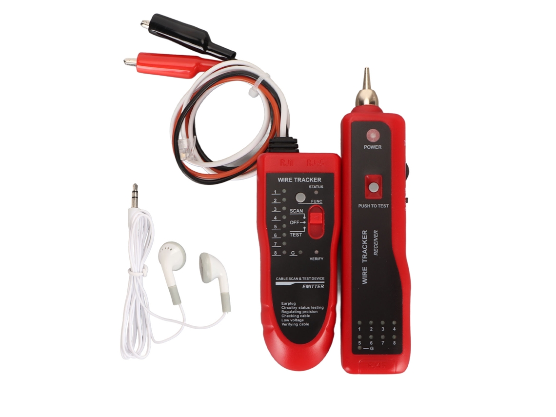 Tracer De Cabos Multifunción Tester Ethernet Rj45 Para Redes, Teléfonos Y Circuitos