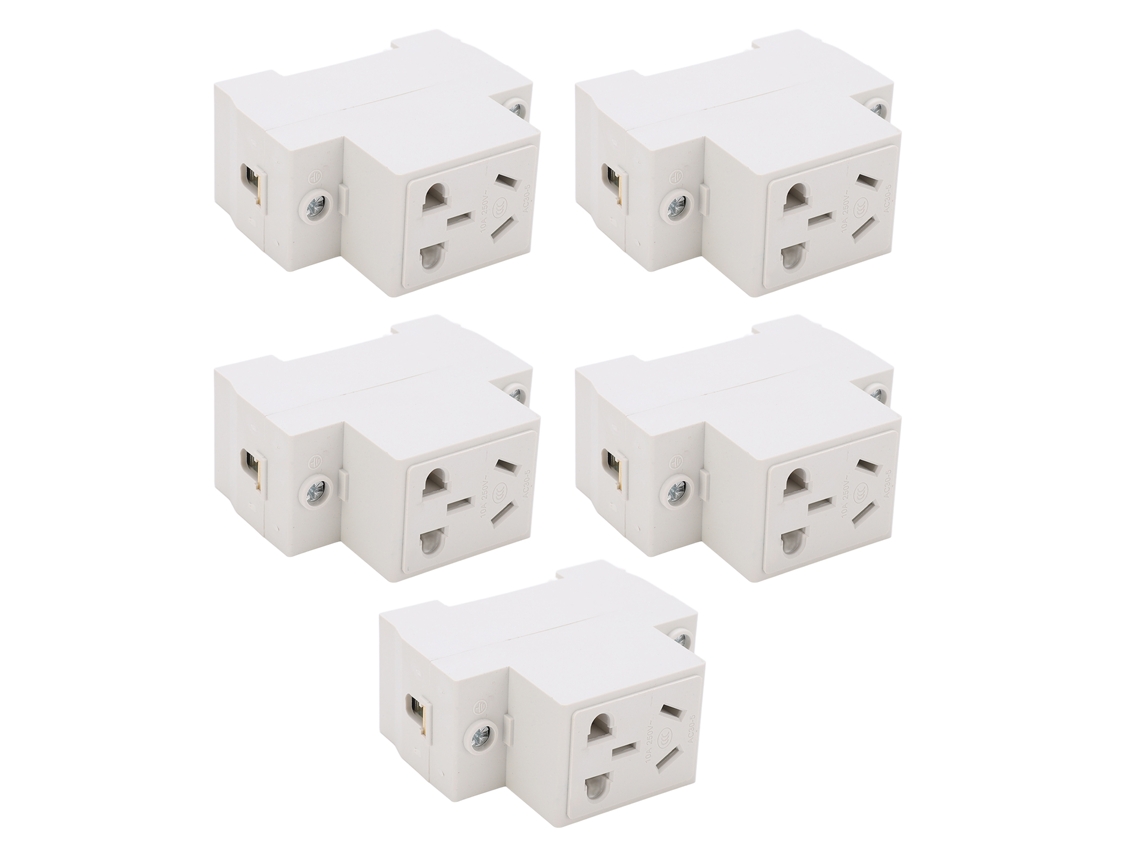 Conector De Energia De 5 Tomadas 250v Modular Industrial Resistente Y Seguro