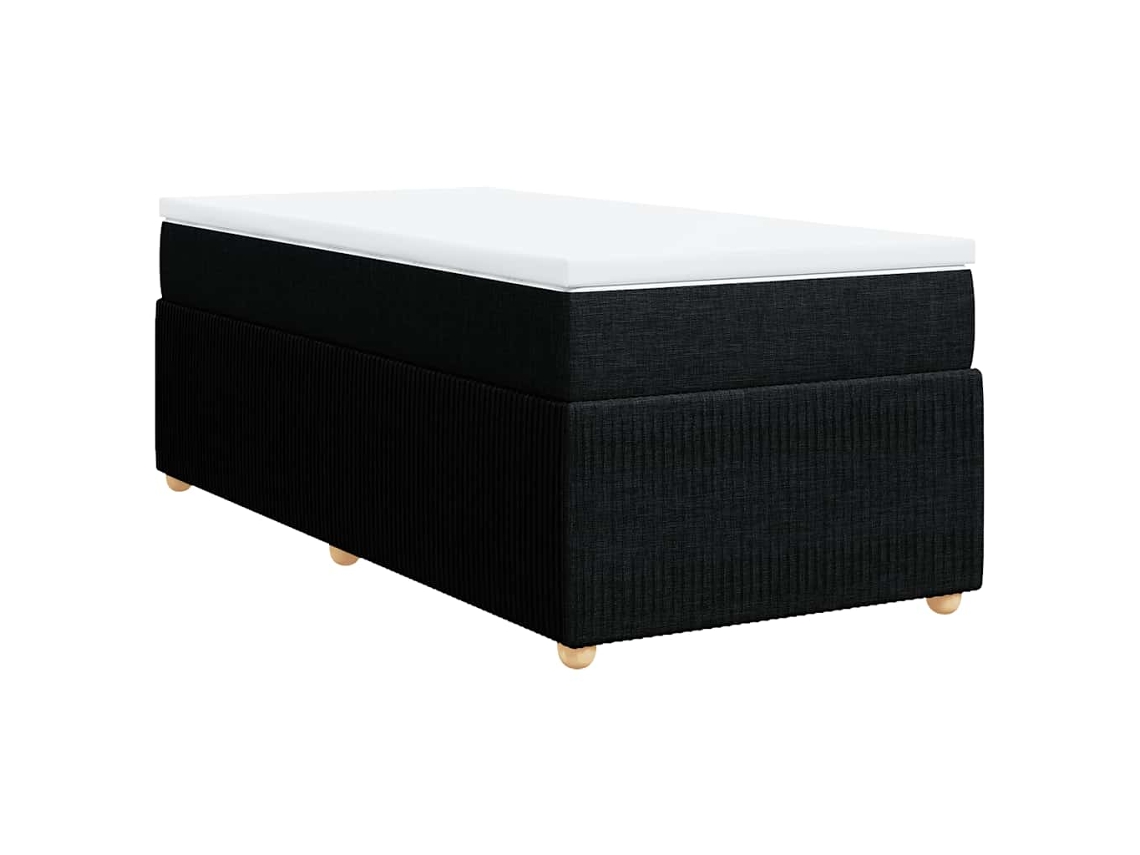Cama Box Spring Vidaxl Preto Tecido (200 X 90 X 46 Cm)