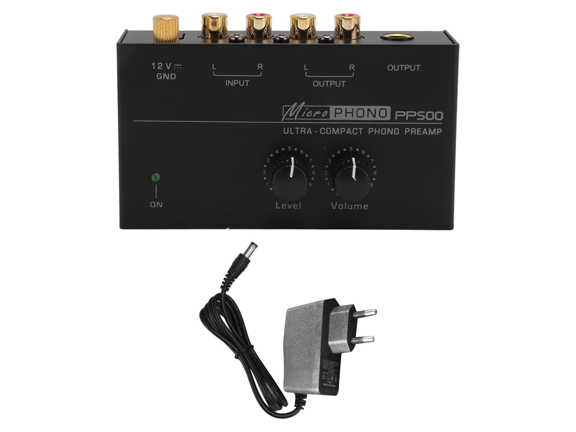 Aetheria pré amplificador Phono para Toca discos com Controle de Volume Independente e Equalização Riaa
