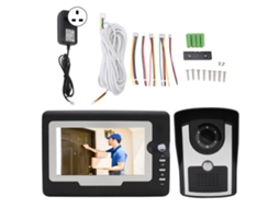 Interfone de campanha de vídeo HD inteligente, com 12 opções de toque e ampla compatibilidade de voltagem.