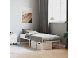 Vidaxl Estrutura de Cama 75x190 Cm Metal Branco