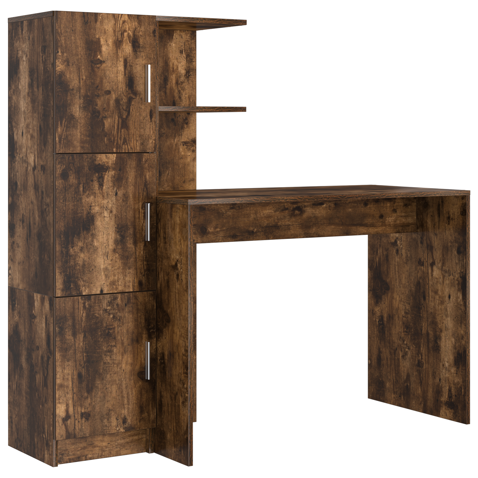 Conjunto 2 Mesa De Casa Vidaxl Castanho Derivados De Madeira (133.5 X 50 X 124 Cm)