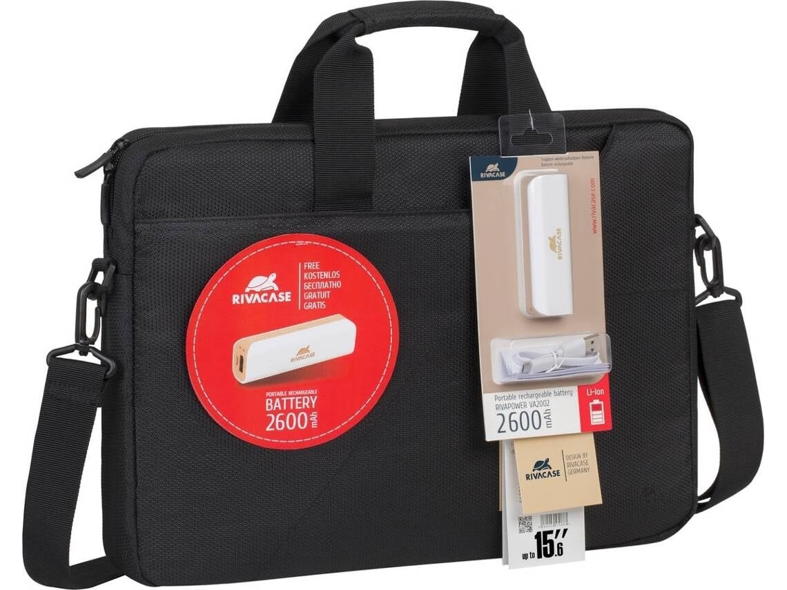 Mala RIVACASE 8035BLACKBUNDLE (Universal - 15.6'' - Preto)