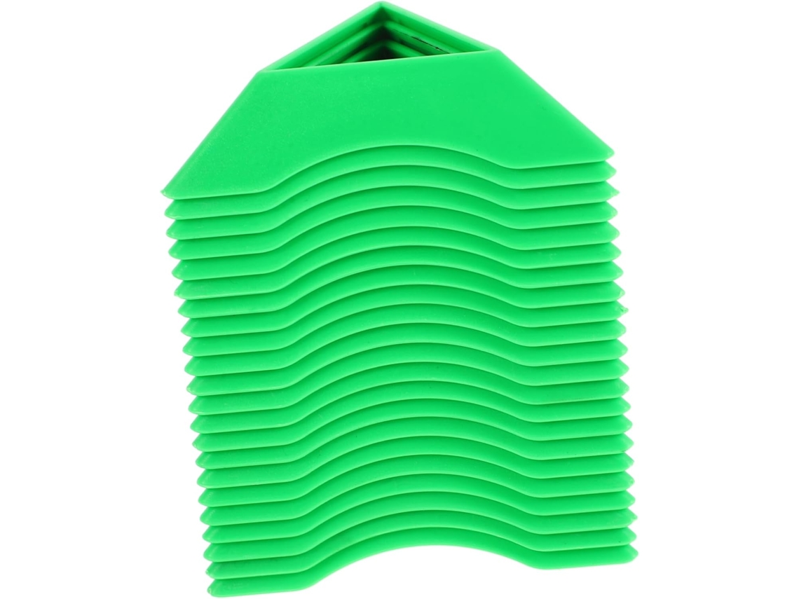 Suporte Cúbico Triangular De Plástico Verde, Pacote Com 20 Peças.