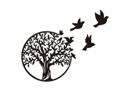 Árvore da Vida de Metal para Decoração Parede, Silhueta Artística, Árvore da Vida Preta para Decoração de Parede, Ideal para Presente BRILVIBERA