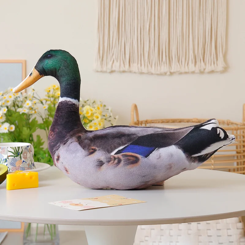 Almofada de Pelúcia Fofa com Estampa de Animal, Decoração para Casa MDUG (pato 35 40cm)