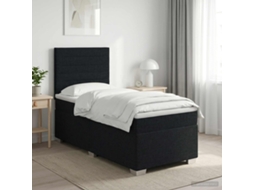 Vidaxl Cama Box Spring Com Colchão Preto 90 X 190 Cm Tecido
