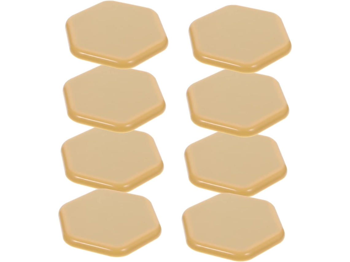 Lifkome Conjunto De 8-protetores Hexagonais Abs Para Móveis E Cadeiras Com Pés Borracha, Almofadas Antiderrapantes