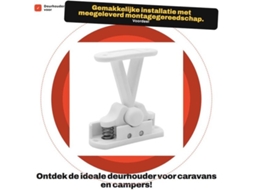 Escolha Universal - Deurhouder Com Conjunto De Montagem - Zuignap-deursluiting - Kunststof - Universally - 57 X 75 Mm - Ideal Para Campers/caravanas