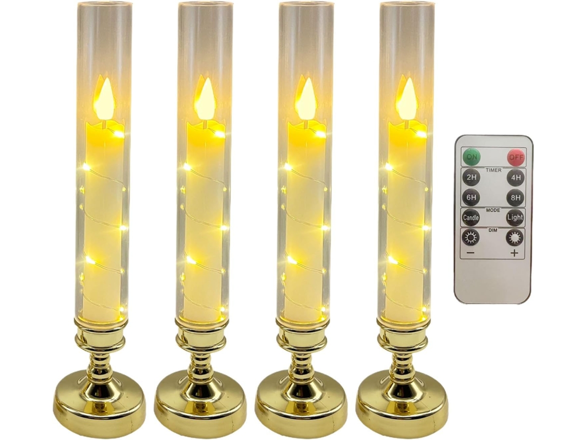 Vela Led Decorativa Sem Chama, Para Mesa, Ambientes E Interiores
