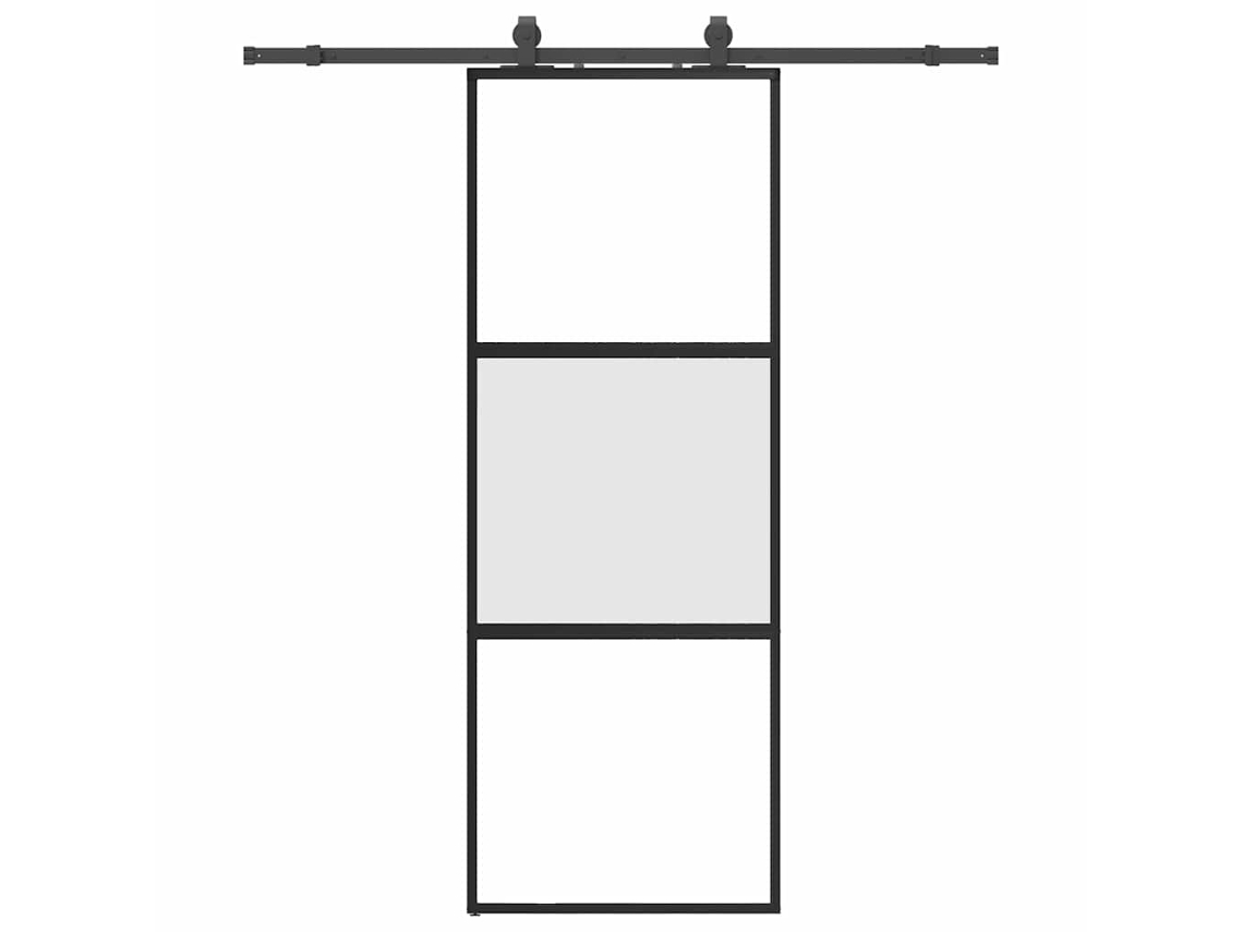 Sliding Door, Sliding Doors Vidaxl Preto Vidro (76 X 205 Cm (trilho Deslizante De 183 Cm))