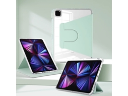 Capa Protetora Giratória Transparente Para Ipad Pro 11 2024 M4, Verde, Tablet. Tuotuo