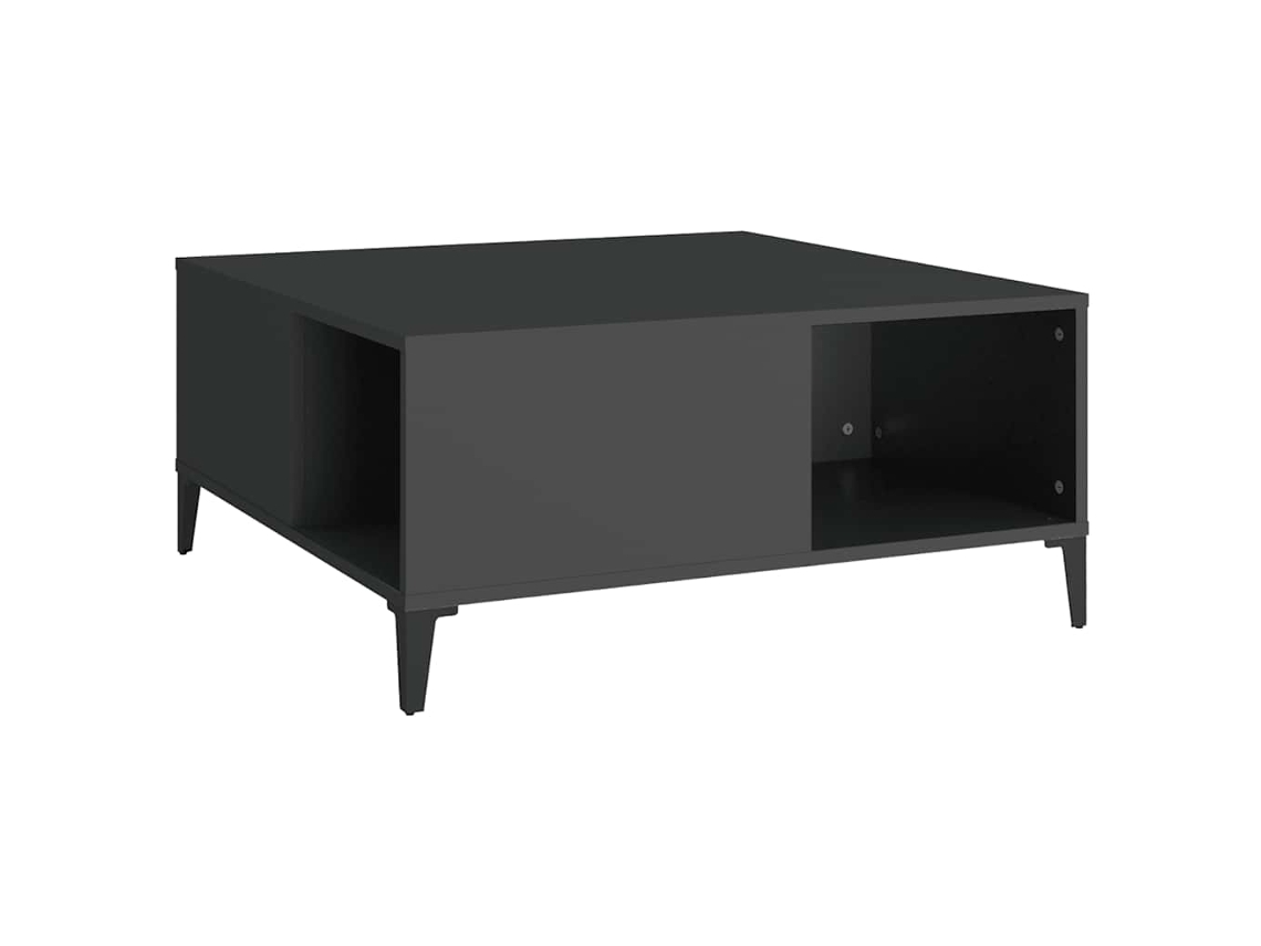 Mesa de Centro Derivados de Madeira Preto MAISON EXCLUSIVE (80x80x36,5 cm)