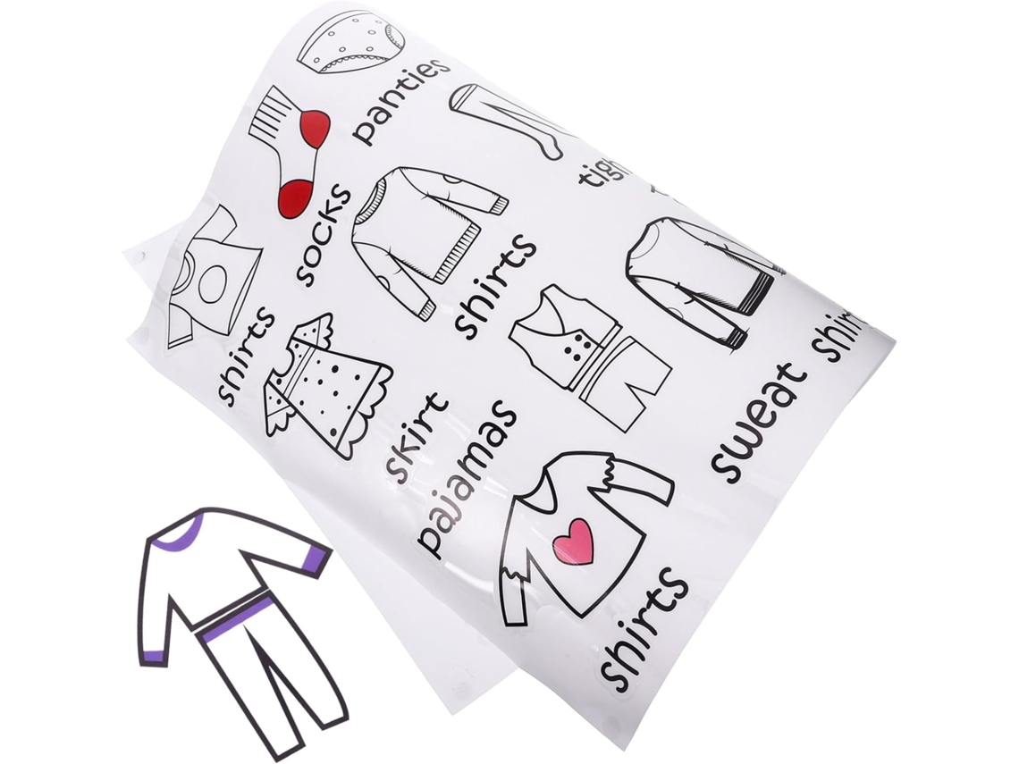 Autoadesivas Para Organizar Roupas No Guarda Roupa, Adesivos De Pvc De 40x60cm, Organização Prática Para Quarto E Gokoco