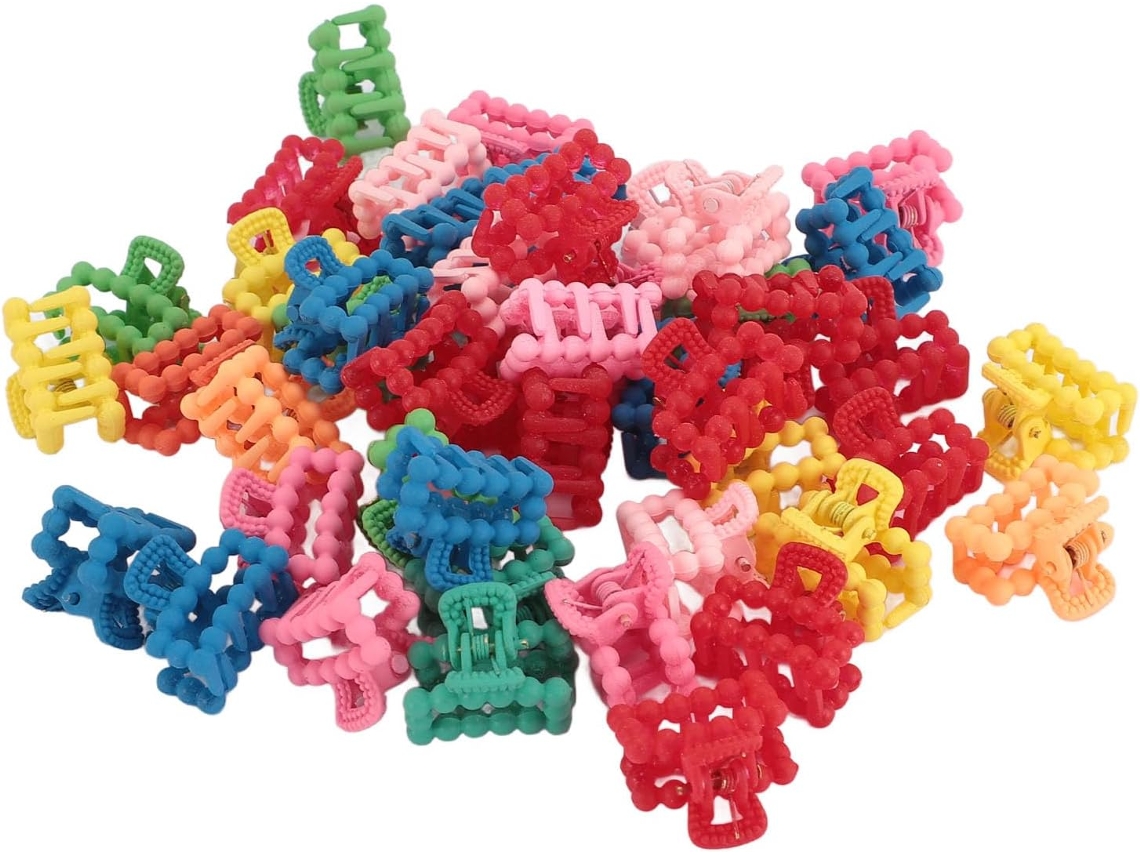 Conjunto de 100 mini presilhas de cabelo SFUSHOS, formato de chapeuzinho