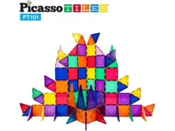 Conjunto de Blocos Magnéticos PICASSO TILES 101 Peças (Idade Miníma Recomendada: 3 anos)