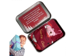 Conjunto De Presente De Urso De Natal Com Lata E Cartão De Saudação