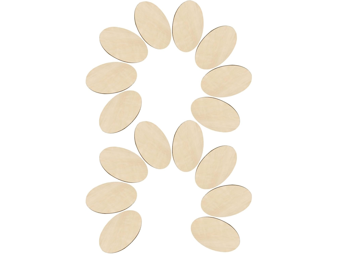 Conjunto Com 16 Círculos De Madeira Bruta Para Projetos De Faça Você Mesmo, 15 Cm (6 Polegadas).