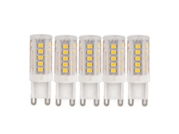 Lâmpada LED G9 ajustável 5W, 420lm, branco quente, ângulo 360°, 5/10 peças | S/MARCA