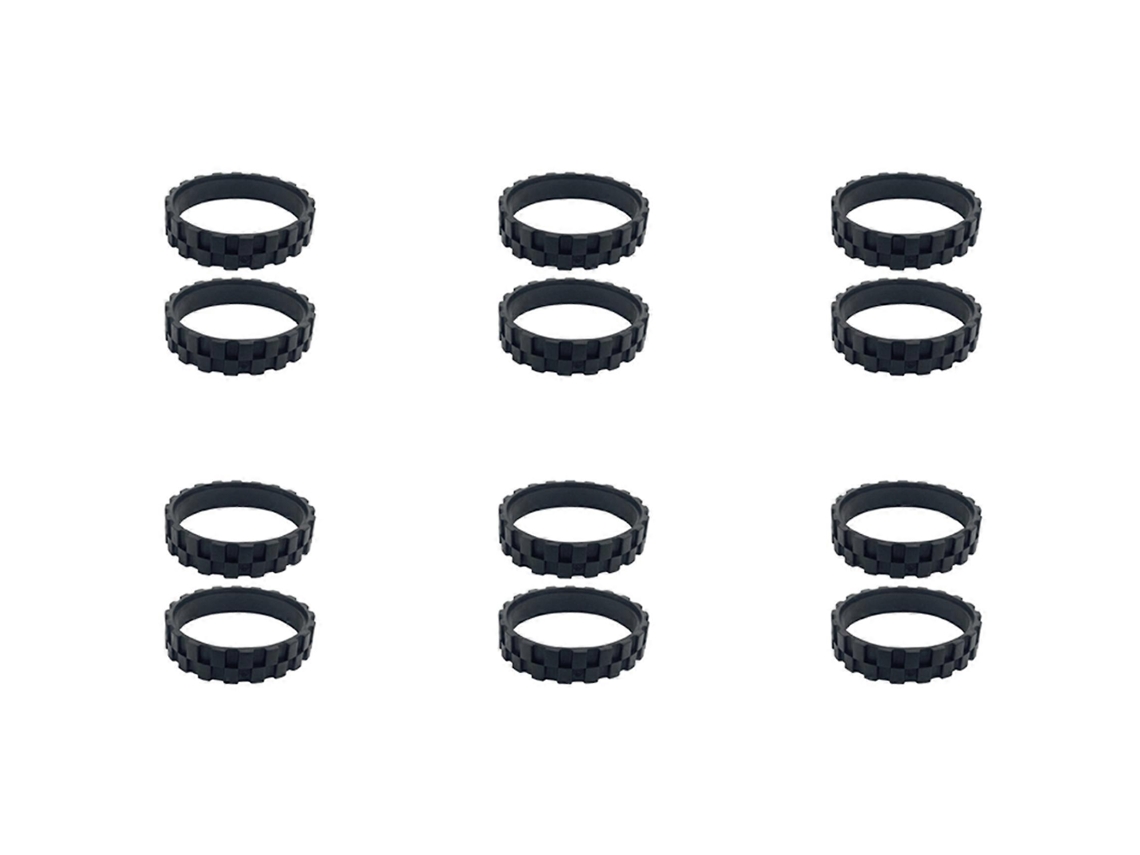 Conjunto de 12 peças de acessórios para aspirador robô Roborock S5/T6/T7 da Xiaomi: capas de reposição para rodas de caminhada.