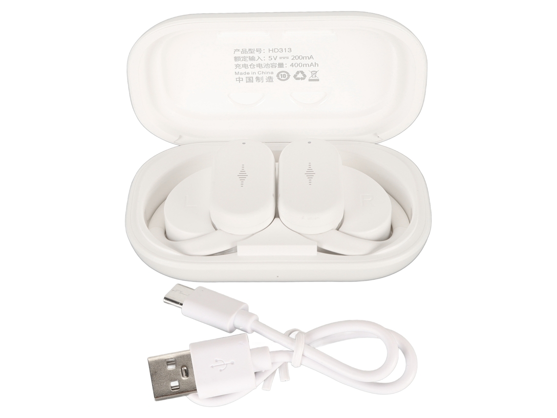Aetheria fones de Ouvido Tradutor Bluetooth 5.3 74 Idiomas 4 Modos Sem Fio com App Branco