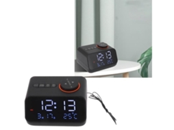 Relógio Rádio Despertador Rádio L Digital Despertador Com Rádio Fm Música Display De Temperatura E Relógio De Lavanderia*