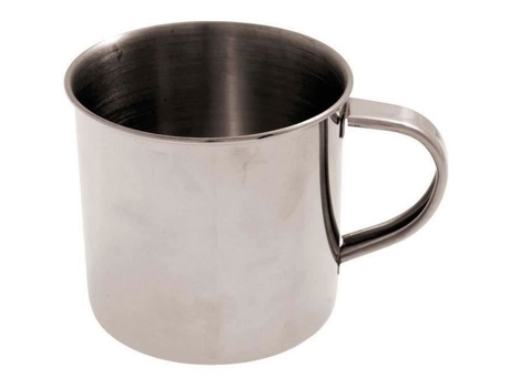 Caneca Aço Inox Parede Simples Cao 35cl Altura 7,7 cm Peso 74g Cor Cinza