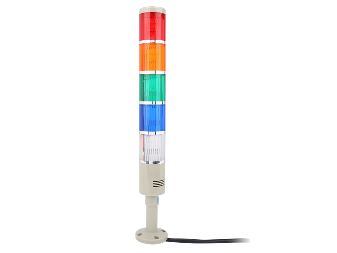 Luz de Aviso Industrial com Buzzer 5 Camadas