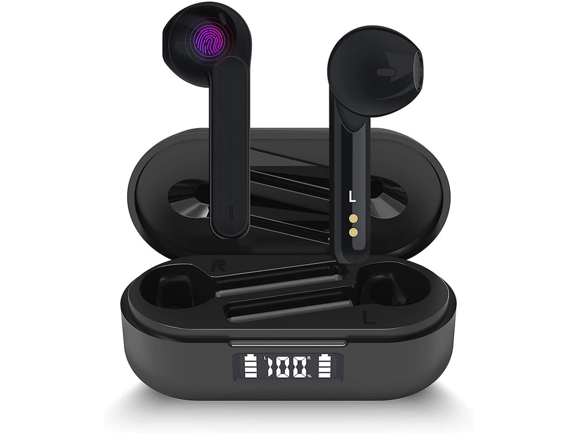 Auriculares In Ear YIZHOOD True Wireless Bluetooth com Cancelamento de ruído Preto